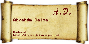 Ábrahám Dalma névjegykártya